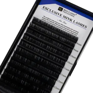 Exkluzívne norkové 3D mihalnice MIX B, 0,15 X 8-15 mm - 12 radov